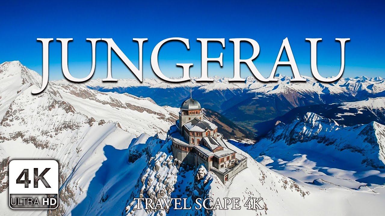 Jungfrau Winter 4K ❄️ Snowy Alpine Peaks, Frozen Valleys & The Majesty of the Swiss Alps
