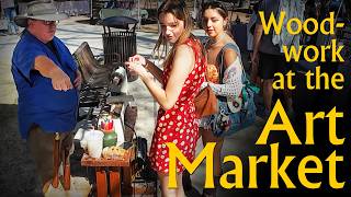 Hustling Sales at the Art Market as a Woodworker - Art Squared, San Marcos