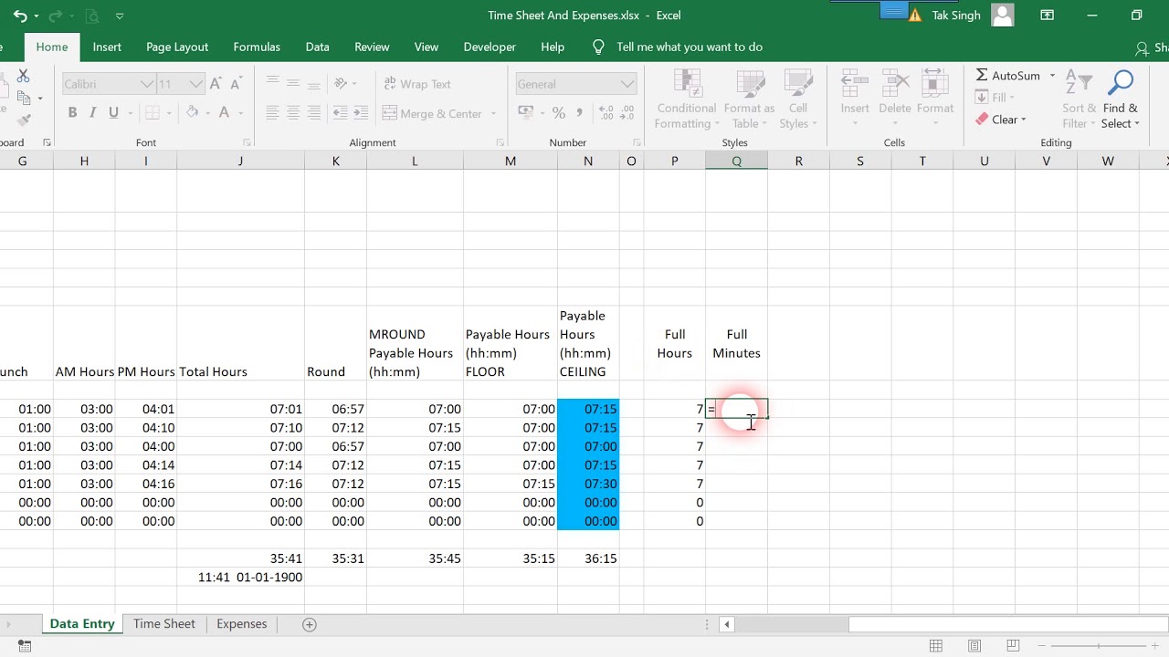 11. Converting Time To Decimal MS Excel Tutorial YouTube
