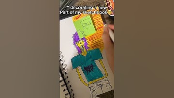 decorating a page of my sketchbook|:)#drawing #kandi #kandikid #drawingtraditional #traditionalart