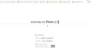 Using Pluto notebook for teaching (optics)
