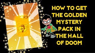 Teen Titans Go Figures How to Get Golden Mystery Pack Level 45 Hall of Doom Gameplay Walkthrough