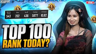 CONQUEROR TOP 100 LIVE😱CHICKEN ONLY CHALLENGE STREAM😍💥BGMI LIVE |#bgmilive #girlgamer #pubgmobile