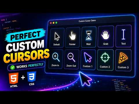 How to Create a Custom Cursor with HTML & CSS | Web Development Tutorial