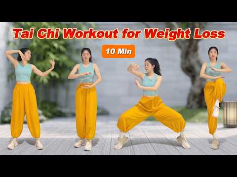 10 Min Tai Chi Workout for Weight Loss, Strengthen Your Legs, Activate Your Body & Improve Balance