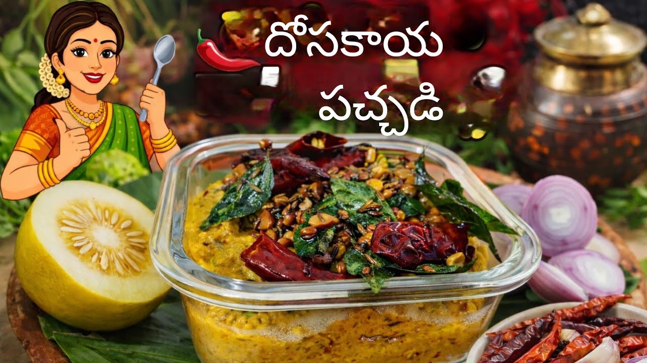 #దోసకాయ పచ్చడి #dosa kaya pachadi #