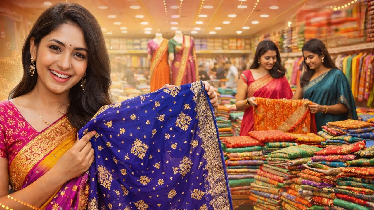 ₹150 నుండి స్టార్ట్ అవుతున్న వర్క్ సారీస్ బెస్ట్ డీల్స్ SURAT WHOLESALE MARKET  ￼#saree #worksarees 