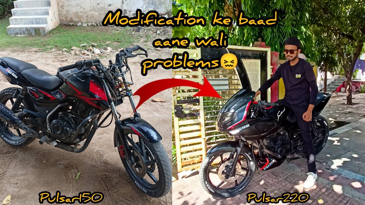 Pulsar150 modified into 220 Big disadvantages/Pulsar modification - YouTube