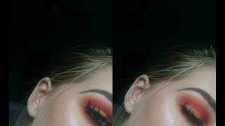 matte sunset eyes + teal liner | Hannah Lilly