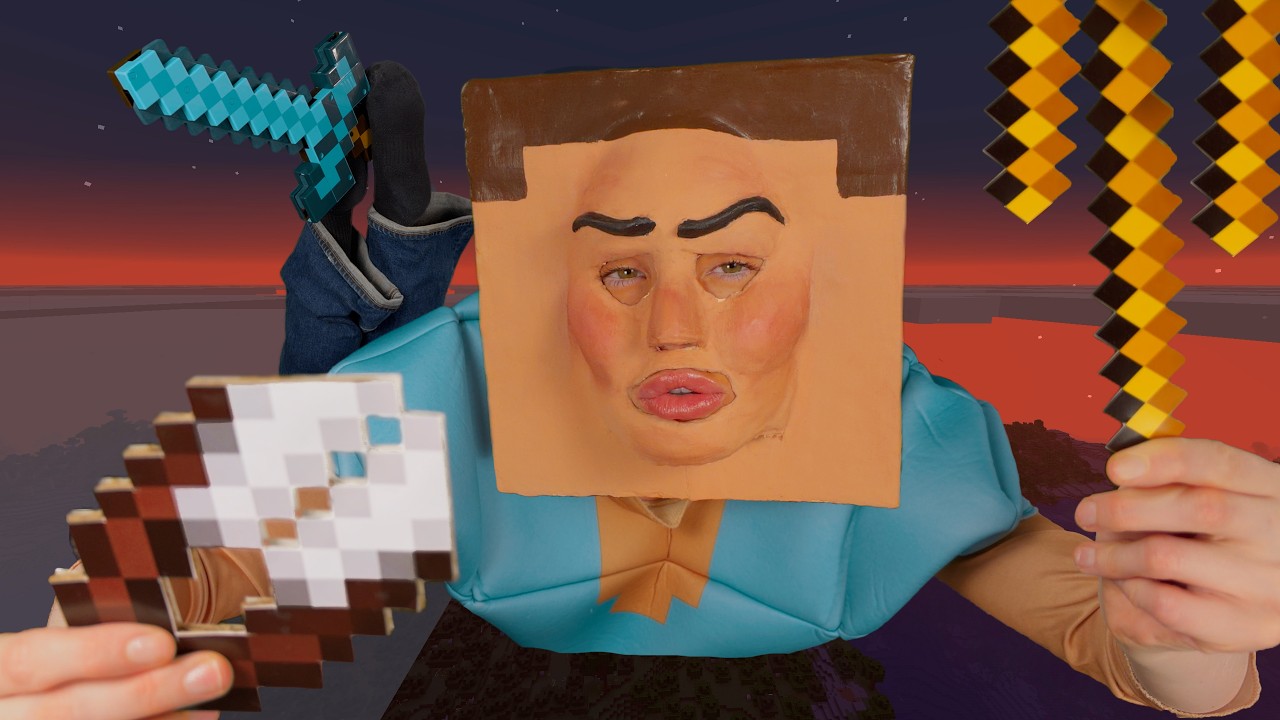 ASMR Minecraft Steve gives you a haircut! ✂️🫧