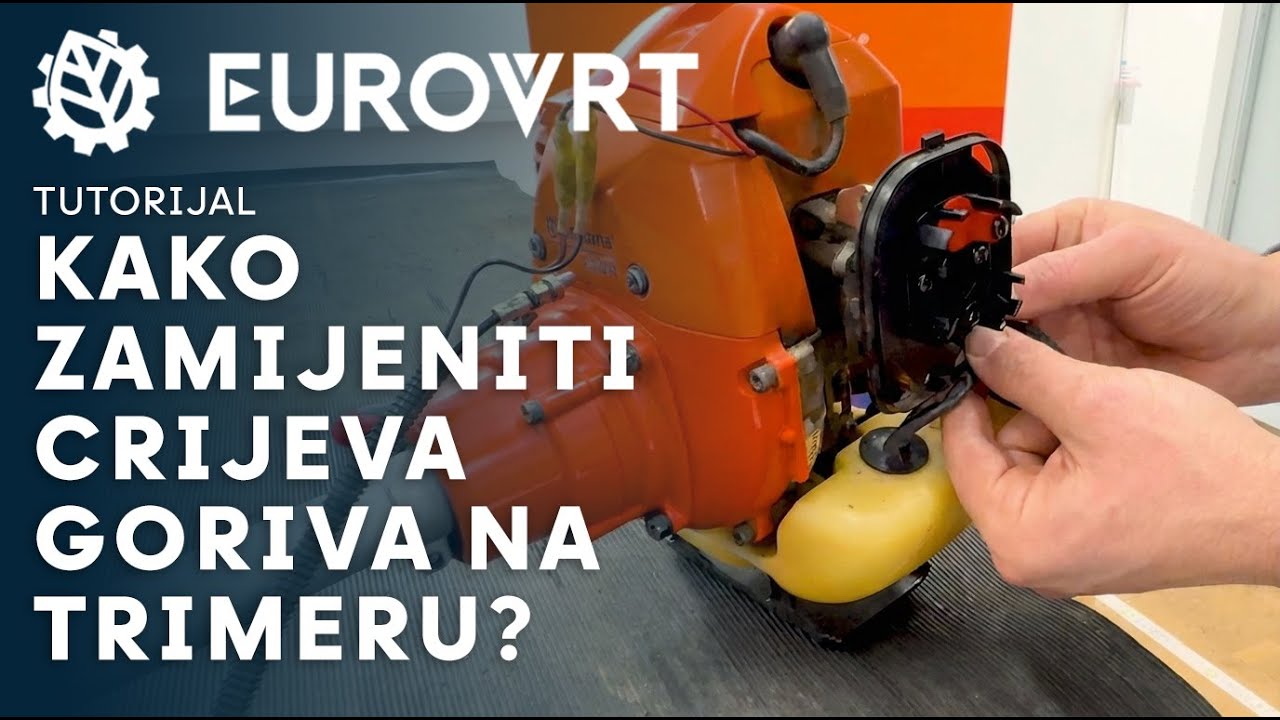 Kako zamijeniti crijeva goriva na trimeru? (Trik sa žicom) | EUROVRT