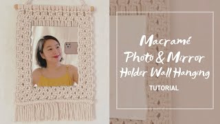 DIY Macrame Photo Hanger & Mirror Holder | Wall Hanging Tutorial for Beginners