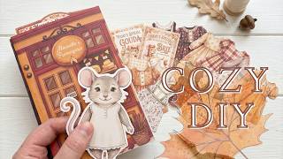 Printable Paper Dollhouse Tutorial 🐭 Mousette’s Autumn Cheese Shop | DIY Assembly #papercraft