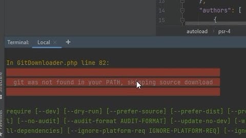 git was not found in your PATH, skipping source download