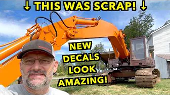 Scrap Excavator Gets Back To Work After Restoration. Case 170B.