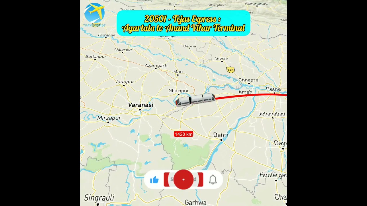 20501 - Tejas Express : Agartala to Anand Vihar Terminal Train || 