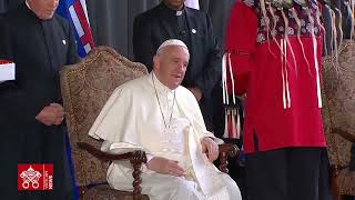 24 July 2022, Departure From Fiumicino And Edmonton Official Welcome Pope Francis