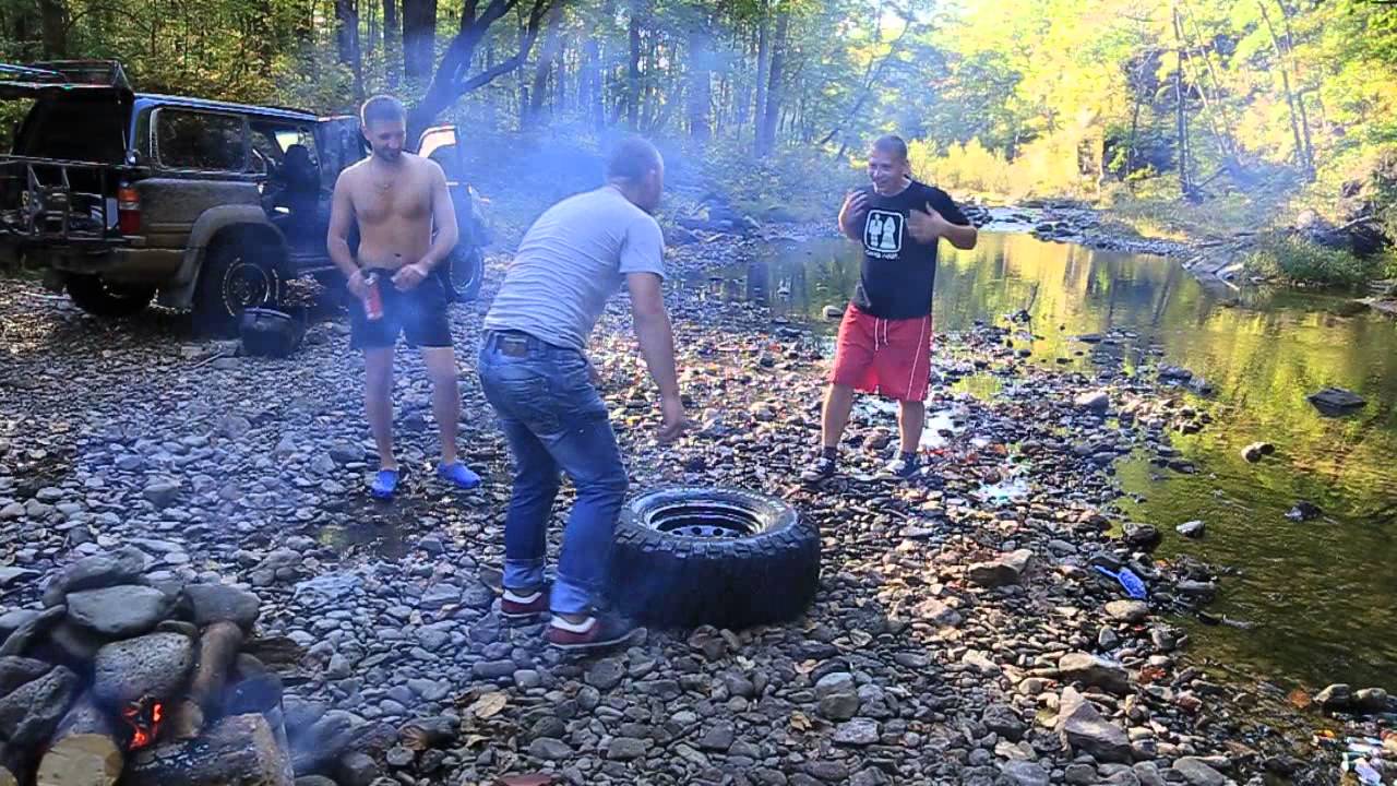Лесной шиномонтаж. - YouTube