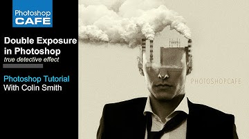 Double exposure in photoshop tutorial, True Detective look