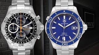 Tag Heuer Aquaracer Black Dial CAF2113 and Aquaracer Calibre 5 WAK2111 | SwissWatchExpo