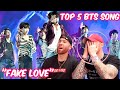 BTS 방탄소년단 FAKE LOVE BILLBOARD 2018 REACTION - TOP 5 BTS SONG!
