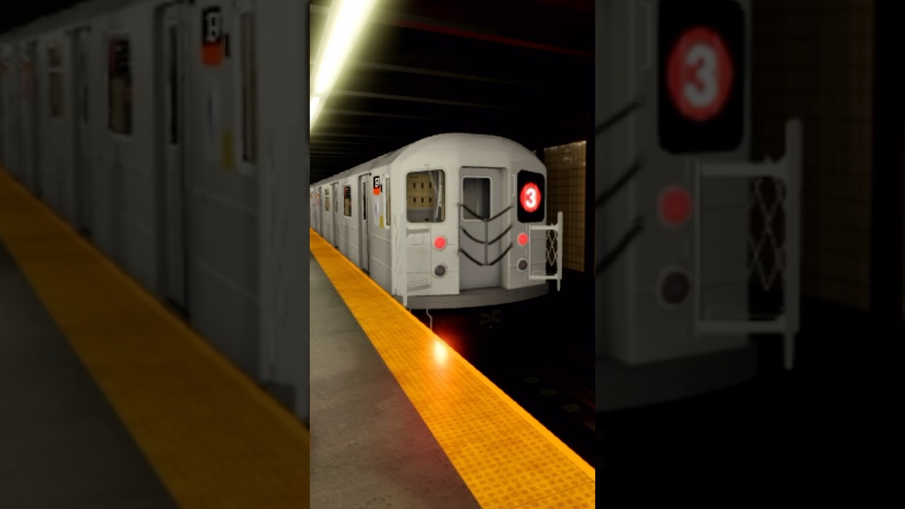 R62 Harlem-148 Street bound 3 train departs from Franklin Av. 