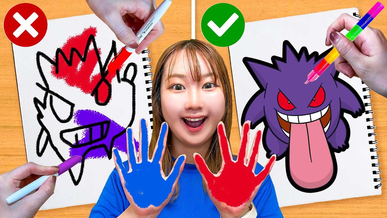 Short Skit] Which drawing is better? Drawing life hacks! What