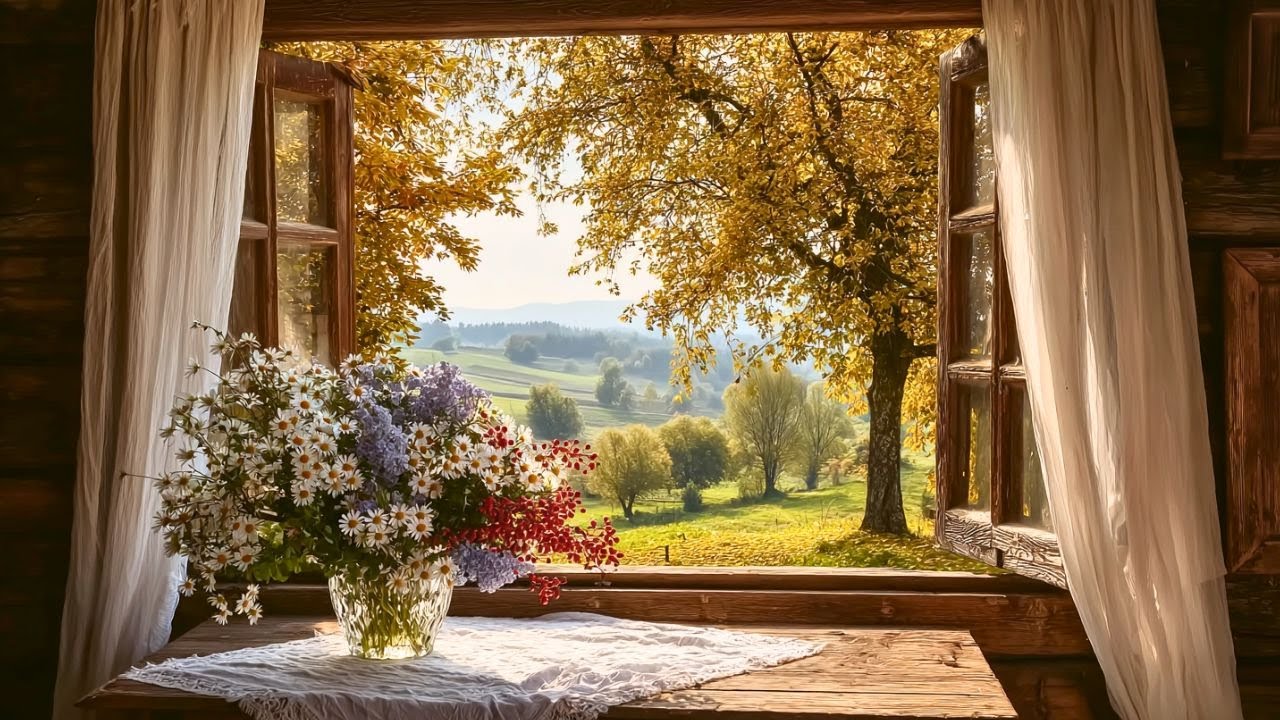Rustic Garden Morning 🌿 Cozy Wooden Room ASMR with Soft Spring Ambience and Chirping Birds
