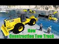 New Construction Tow Truck Rescuing Heavy Equipment Stuck In Water - GTA 5