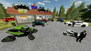 Police Chase Bad Guy Stealing ATVs | Farming Simulator 22
