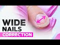 Wide Nails Correction | Oval Nail Shape | Geometric Nail Art