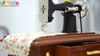 Mini treadle sewing mechanical music box - tinydeal