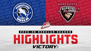 Wenatchee Wild At Vancouver Giants 0110 Whl Highlights 2025-26