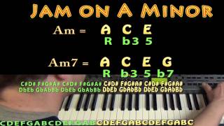 A Minor Chord - Am - A C E - M.M.=60 - JAMTRACK - Keyboard Loop