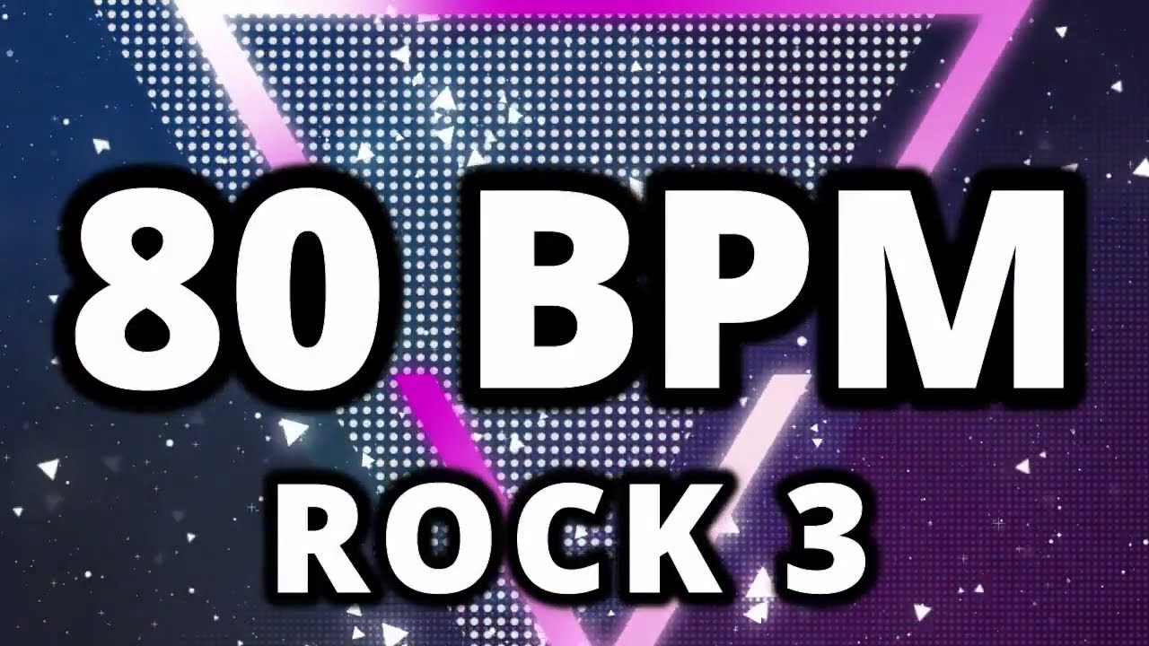 80 BPM Rock 3 4/4 Drum Track Metronome Drum Beat YouTube