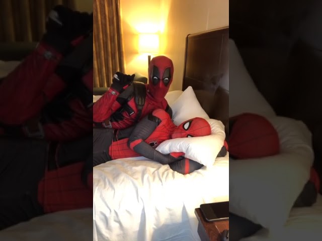 Giving the Internet exactly what they want💕#foryou #fyp #deadpool #cosplay #spiderman  #spideypool
