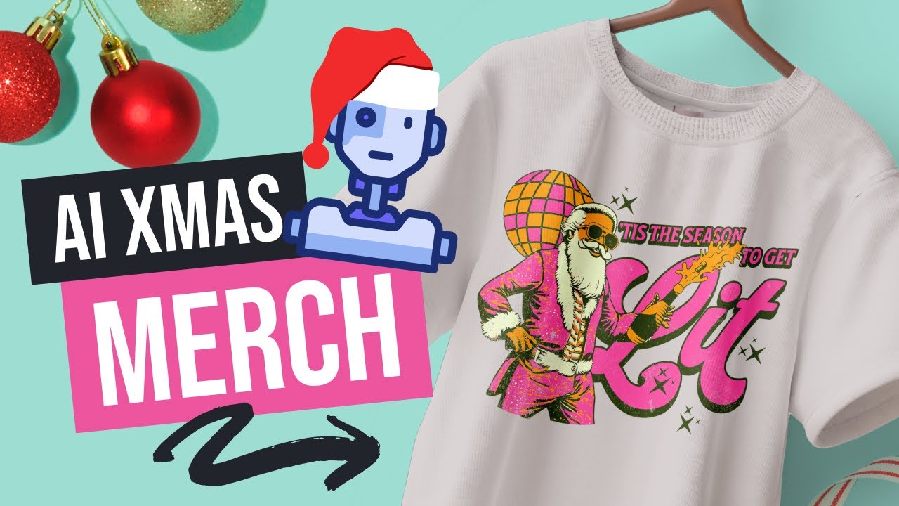 How To Make Vector Christmas Graphics With Kittl AI (Holiday Print On ...