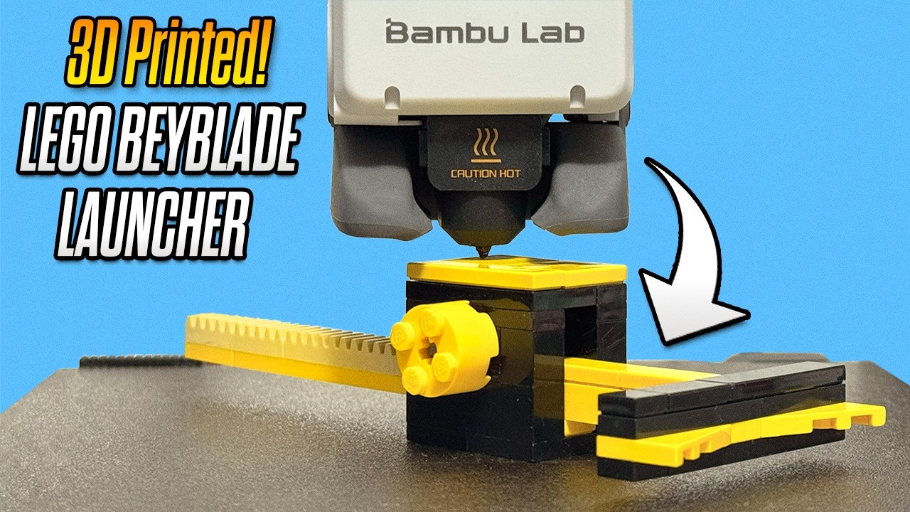 I 3D Printed a LEGO Beyblade Launcher… and it actually works!