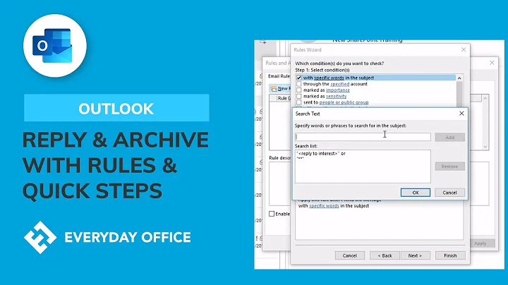 Delete Email and Archive Response with Rules and Quick Steps