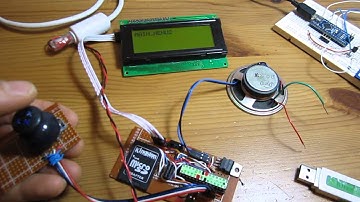 i2c lcd , menu controlled by joystick and wav output  from sd card