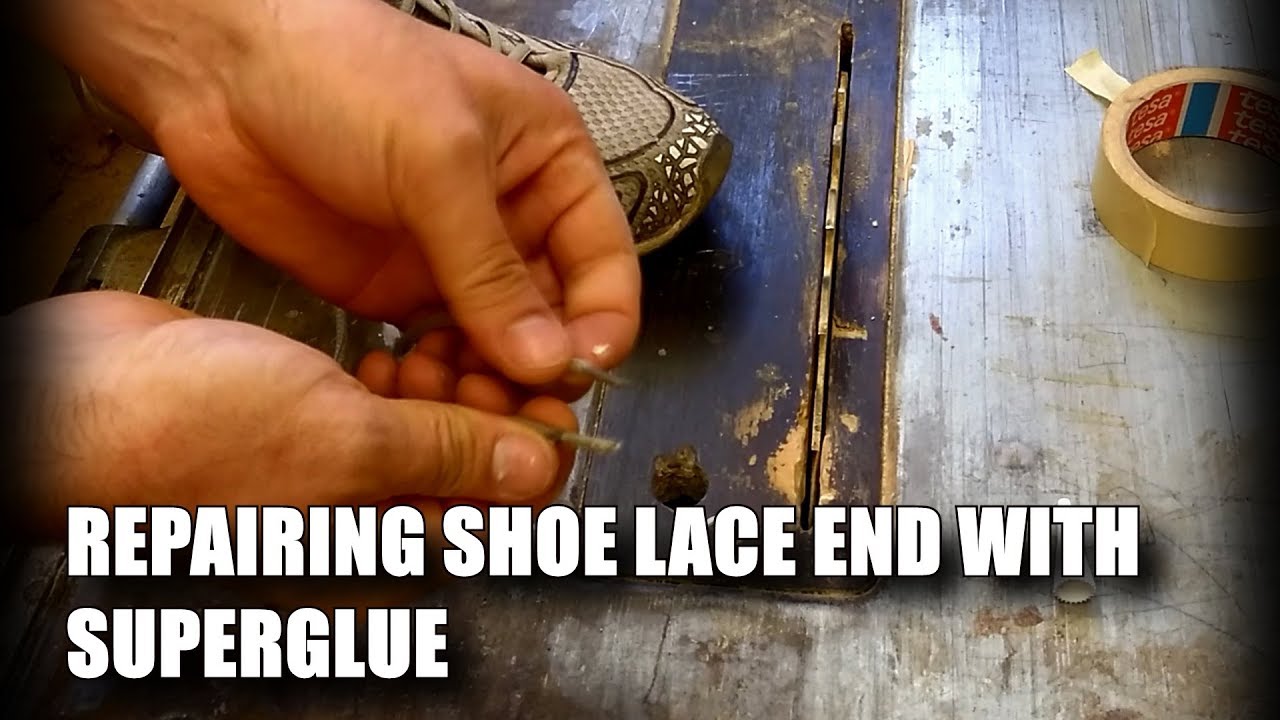 Repairing Shoe Lace End With Superglue 