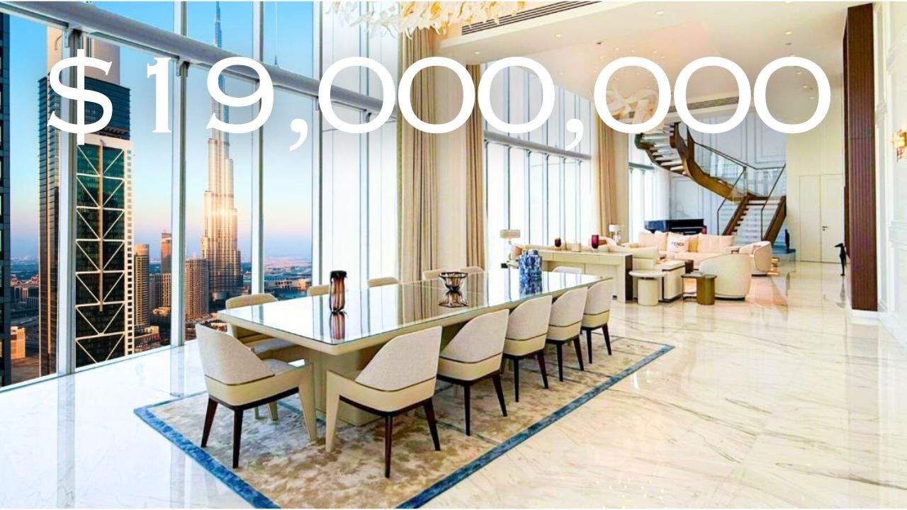 Touring a $19,000,000 PENTHOUSE with the BEST VIEW of the WORLDS TALLEST BUILDING!