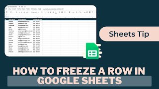 How To Freeze A Row In Google Sheets by EA How To 324 views 1 year ago 55 seconds