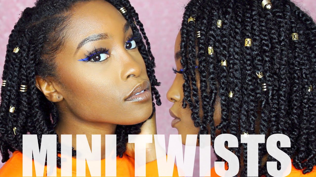 MINI TWISTS ON NATURAL HAIR TUTORIAL | PROTECTIVE STYLES - thptnganamst.edu.vn