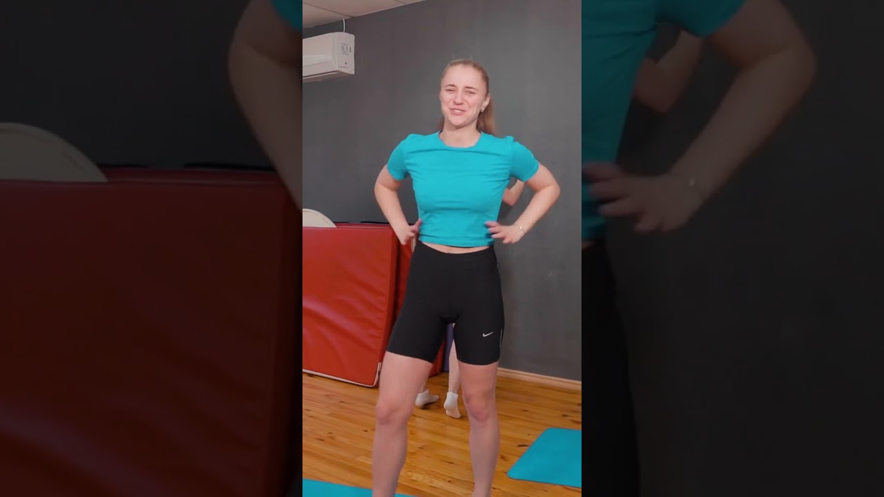 Alina and Karina in a stretching and yoga session 