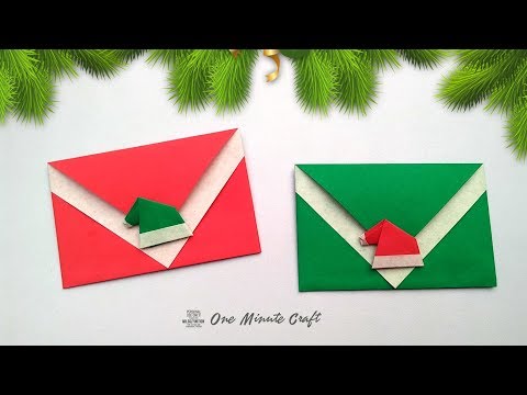 Christmas Envelope | DIY How to make Easy Christmas Envelope  | Xmas Gift Origami Crafts
