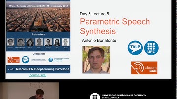 D3L5 Parametric Speech Synthesis (by Antonio Bonafonte)