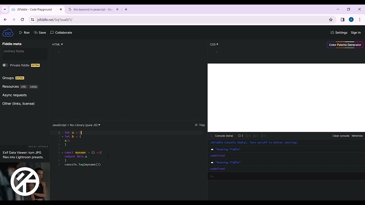 'this keyword' in JS: Quick Guide
