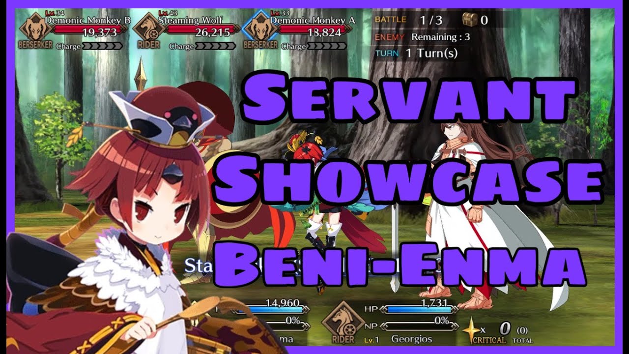 [FGO] Servant Showcase: Beni-Enma (Solo)