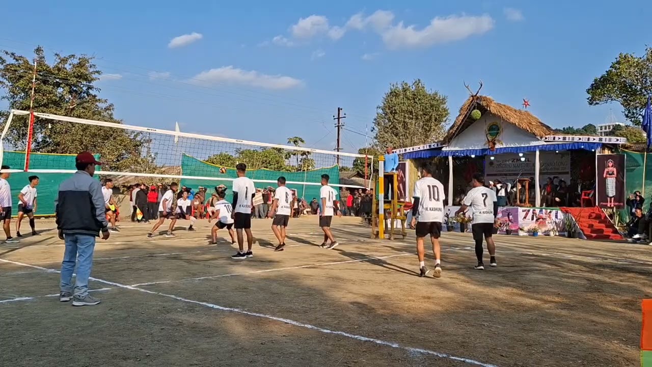 28th ZMKL Vollyball league round. Tangkhul Hundung vs Marou.